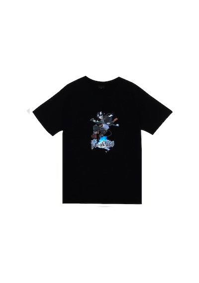 Ao No Exorcist Anime Baskılı Unisex %100 Pamuk Siyah T-shirt SIYAH