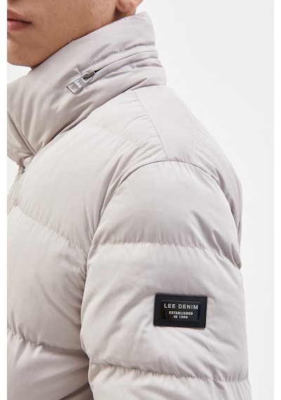 Lee Regular Fit Normal Kesim Dik Yaka Kırık Beyaz Şişme Mont Kırık Beyaz