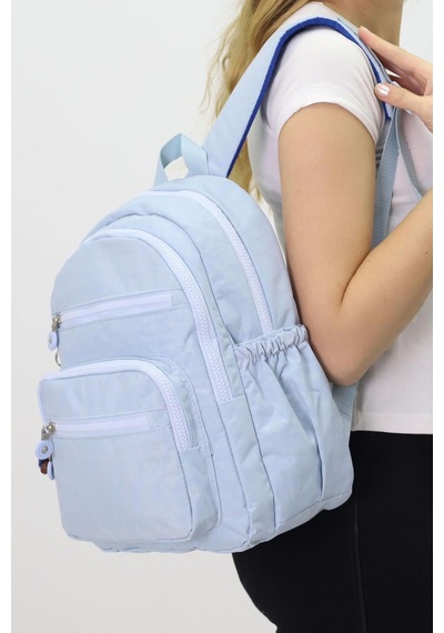 Probag Sevimli Peluş Figürlü Günlük Kadın Sırt Çantası Şık, Kullanışlı, Okula Ve Seyahate Uygun Buz Mavisi