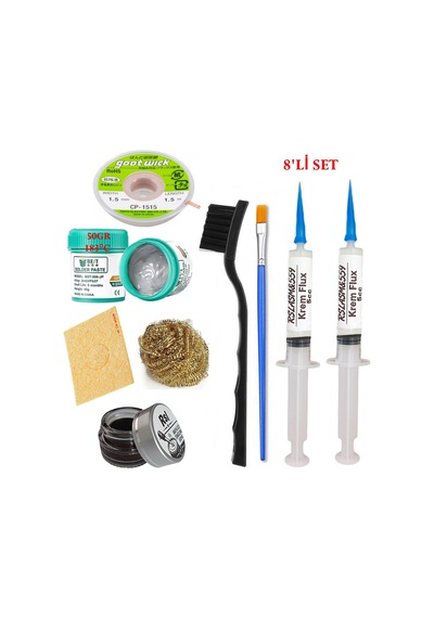 Best Krem Lehim 183 C 50gr Havya Uc Temizleyici Flux Lehim Toplama Cp-1515 Lehim Emme Teli Yardımcı Seti04