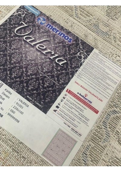Merinos Halı Valeria 91001 060 Serisi Salon Oturma Yatak Odası Halısı Krem