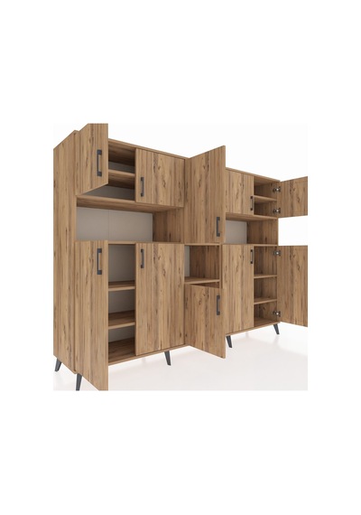 Hyperion Dolap 14 Raflı 10 Kapaklı 220x44x163 Çam-çam Çam-çam Hyperion Dolap 14 Raflı 10 Kapaklı 220x44x163 Çam-çam Çam-çam