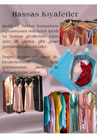 Çok Amaçlı Yıkama Çantası Ve Kurutma Filesi, 2'si 1 Arada Takım, Mavi, Xl Boyut Beyaz-mavi