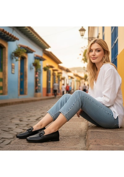 Aska Shoes Günlük Tokalı Babet 2025aska006 Siyah