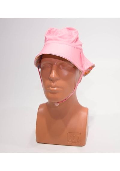 Nabaiji Bebek Uv Korumalı Şapka - Pembe / Çiçek Baskılı 1-3 Yaş 46-48cm Kafa Ölcüsü Çift Taraflı Meridyendukkan Pembe