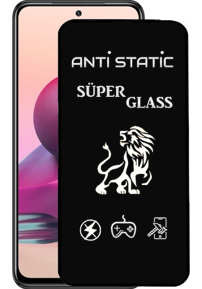 Xiaomi Uyumlu Redmi Note 10c Tam Kaplayan Anti Statik Dayanıklı Süper Cam Ekran Koruyucu
