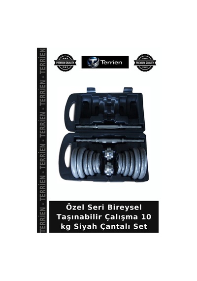 Özel Seri Bireysel Taşınabilir Çalışma 10 Kg Siyah Çantalı Set