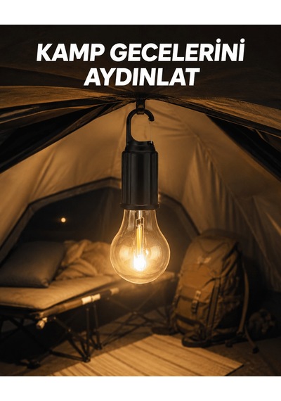 Type-c Şarjlı Led Kamp Lambası Uzun Ömürlü Pil Ve Yüksek Parlaklık A