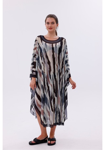 Tarzını Seç Kimono Pareo - Tesettür Pareo - Bodrum Model 240x135 Cm Çok Renkli