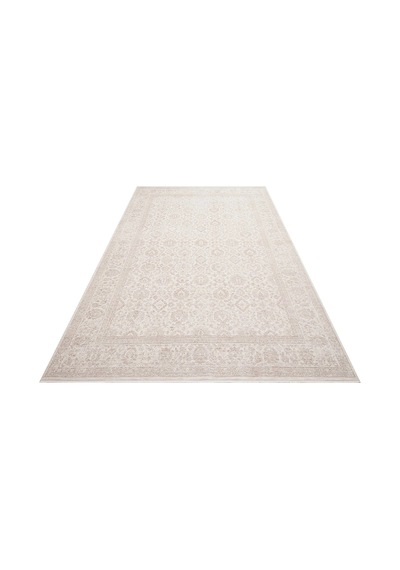 Eko Halı Mahal Mood 03 Cream Beige Polyester Akrilik Klasik Desenli Premium Salon Halısı Bej
