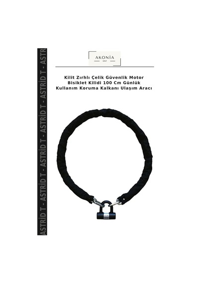 Kilit Zırhlı Çelik Güvenlik Motor Bisiklet Kilidi 100 Cm Günlük Kullanım Koruma Kalkanı Ulaşım Aracı