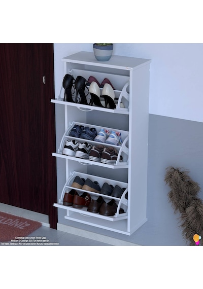 Eliusta Soren 3 Düşer Kapaklı 52 Cm Beyaz Ayakkabılık 52x114x26 Cm Asma 6 Bölmeli Ayakkabılık Beyaz Eliusta Soren 3 Düşer Kapaklı 52 Cm Beyaz Ayakkabılık 52x114x26 Cm Asma 6 Bölmeli Ayakkabılık Beyaz