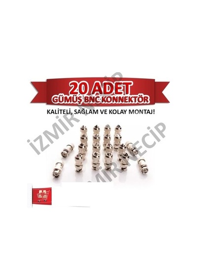 Ahd Analog Kamera Jaki Konnektörü Connektör Metal Bnc 20 Adet Tan