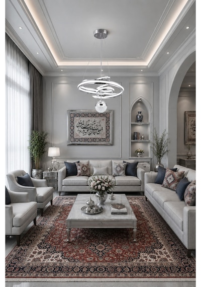 Alora Led Sarkıt Avize Krom ,3 Renk Yanabilen Modern Avize,salon Led Avize