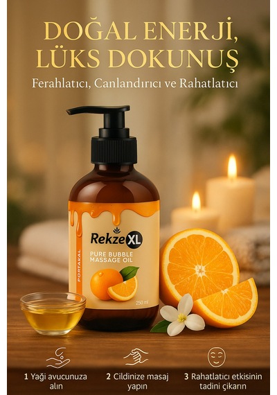 Aromaterapi Etkili Masaj Yağı Seti: Portakal 250 Ml & Çilek 120 Ml %100 Doğal Ve Yenilebilir. - 813053539