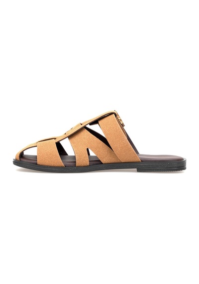 Elit Btss03 Kadın Düz Terlik Camel Camel