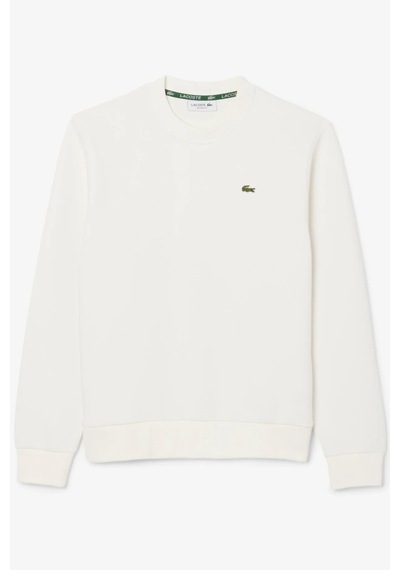 Lacoste Women's Relaxed Fit Crew Neck Cotton Sweatshirt Kadın Rahat Kesim Sweatshirt Beyaz Beyaz