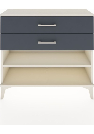 Arges Şifonyer Tek Raflı 2 Çekmeceli 88x30x80 Aytaşı-antrasit Aytaşı