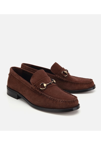 Hotiç Erkek Süet Deri Kahverengi Toka Detaylı Klasik Loafer 02ayh320200a480 02ayh320200a480
