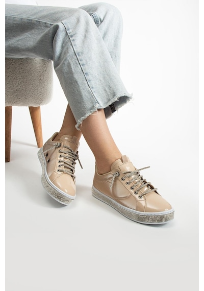 Paris Bej Taşlı Ortopedik Sneaker Mh22513-bej Bej