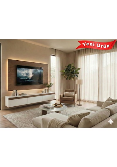 Pure Line Ceviz Tv Ünitesi Beyaz