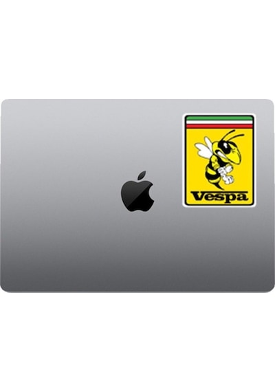 Vespa Italyan Arı 9x7 Cm Motorsiklet Kask Laptop Ve Oto Sticker