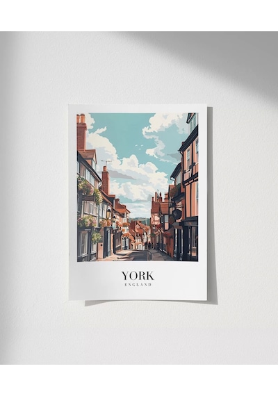Çerçevesiz Poster York Tarihi Sokakları