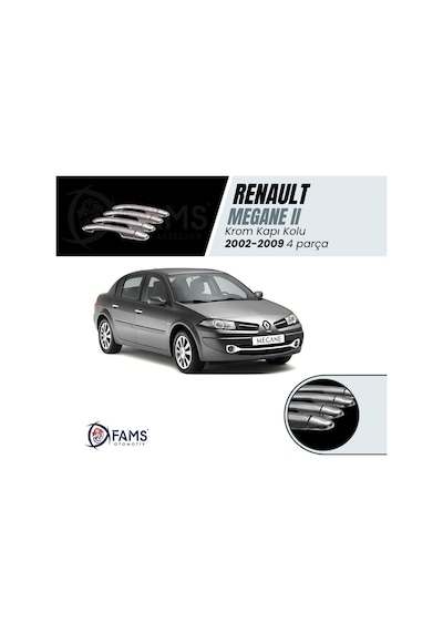 Renault Megane 2 Krom Kapı Kolu 4 Kapı 2002-2009 P.çelik Aksesuar