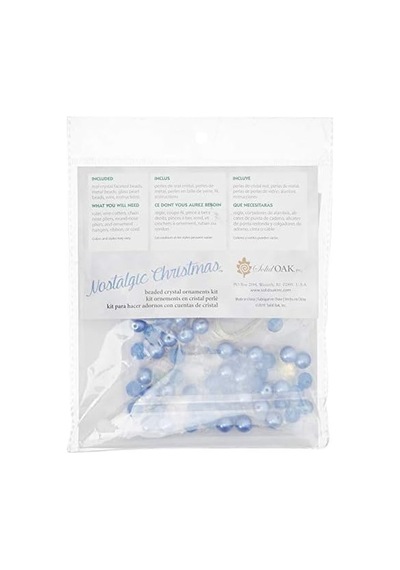 Nostalgic Christmas Beaded Crystal Ornament Kit-blue Crystal Ice Drops -nchbok-022