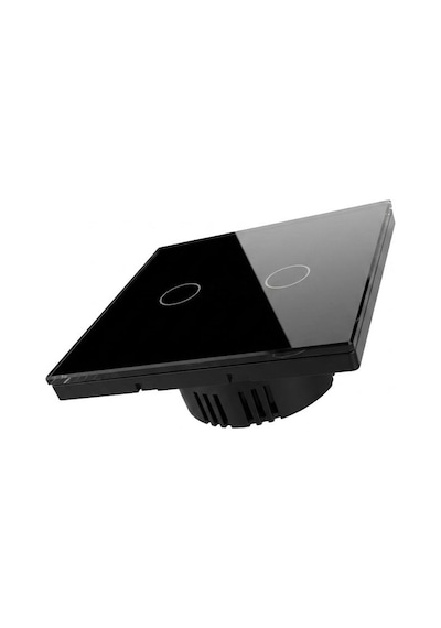 Tuya Smart Life Wifi Akıllı Lamba Siyah Cam Duvar Dokunmatik Akıllı Anahtar Siyah 2 Tuş
