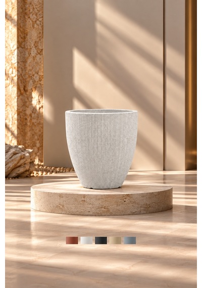 Bostann Dekoratif Saksı - Botonıa 020 - 30l - Beyaz 30 Lt