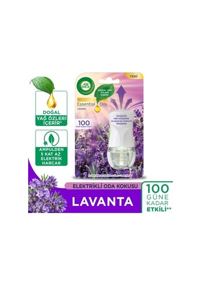 Lavanta Oda Kokusu Elektrikli Kit 1 Adet Cihaz + Yedek Şişe Acıbadem