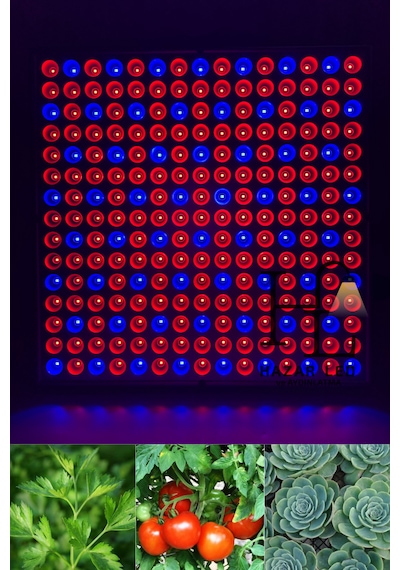 220 Volt 45 Watt Grow Led Panel Bitki Yetiştirme Lambası Pembe