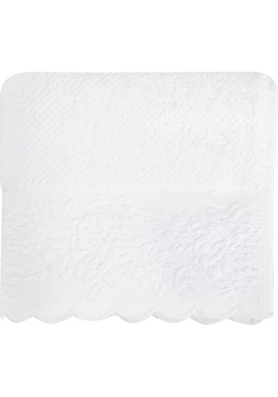 Mudo Home Lıly Lovely Yüz Havlusu 50x80 Beyaz