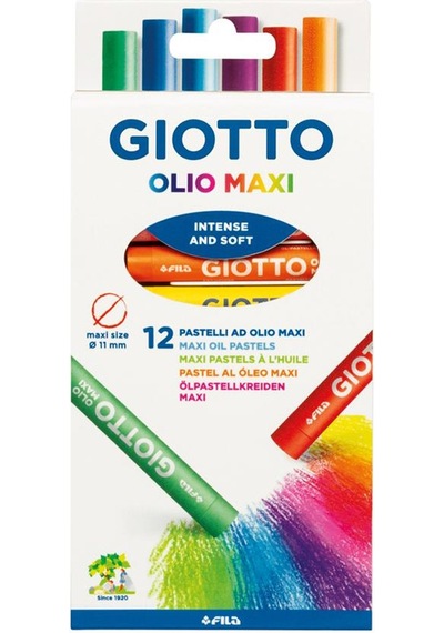 Giotto Hang Tab Box 12 Oıl Pastels Çok Renkli