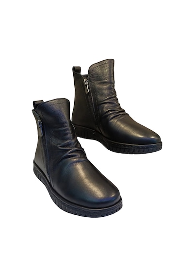 Voog 23663 Kadın Hakiki Deri Casual Comfort Bot Siyah