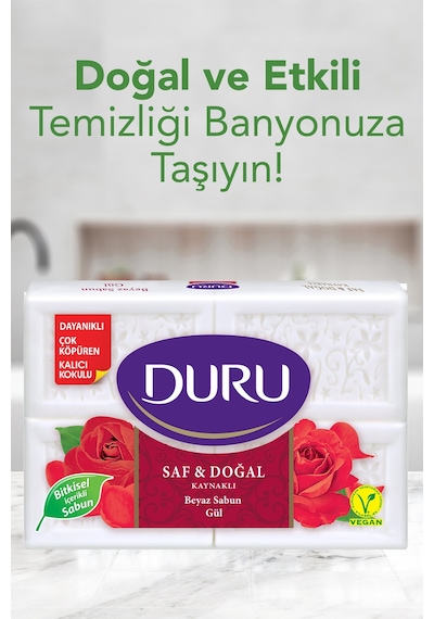 Duru Saf Ve Doğal Kalıp Sabun 4x150 G - Zeytinyağı Özlü