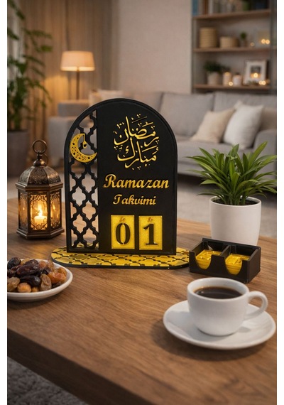Ramazan Takvimi Dekoratif Masaüstü Ev Dekorasyonu Hediye Alternatifi Dekoratif Obje