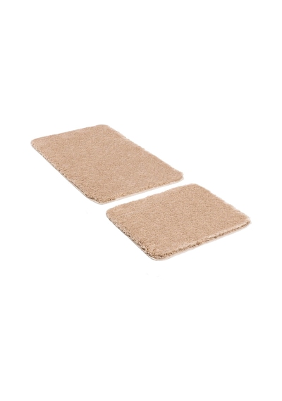 Koza Home Koza Home Segura Peluş Bej Kaydırmaz Taban Banyo Paspası Bej
