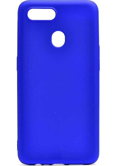 Noktaks - Oppo Ax7 Uyumlu - Kılıf Mat Soft Esnek Premier Silikon Kapak - T7086 - Saks Mavi Saks Mavi