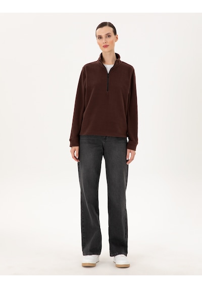 Pierre Cardin Kadın Kahverengi Sweatshirt 50300846-vr029 Kahverengi
