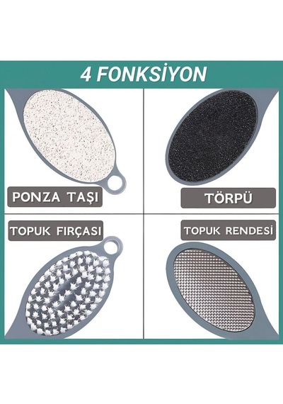 4 Fonksiyonlu Topuk Törpüsü Ayak Bakım Seti 4 İn 1 Set, 7480000717550