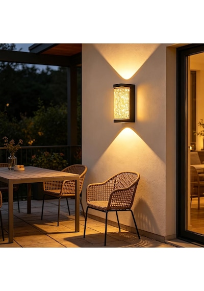 Dış Mekan Led Duvar Lambası Ip65 Su Geçirmez Alüminyum Duvar Aydınlatması Modern Yukarı Ve Aşağı Duvar Aydınlatması Teras Bahçe Koridor Merdiven İçin Kapalı/dış Mekan Duvar Lambası Kare, Sıcak