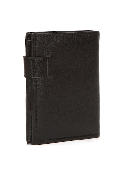 Newish Polo Erkek Deri Bozuk Para Hazneli Kartlık Cüzdan 10x12cm New179 Siyah