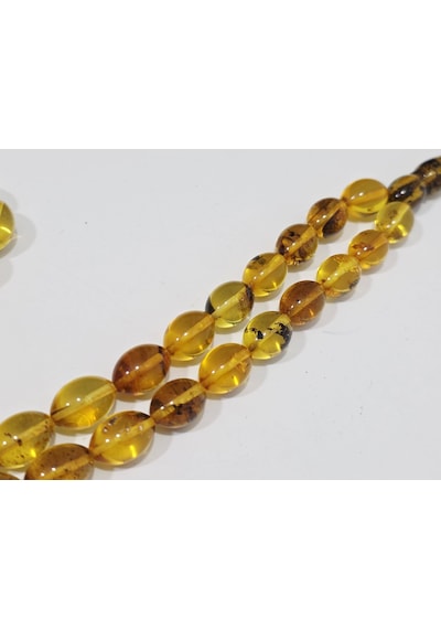 Doğal Kaya Damla Kehribar Tesbih 33lük 26,10 Gram K005
