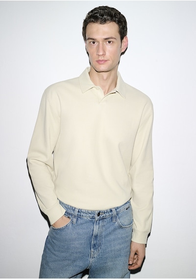 Mavi - Polo Yaka Bej Sweatshirt 0s10576-70325 Bej