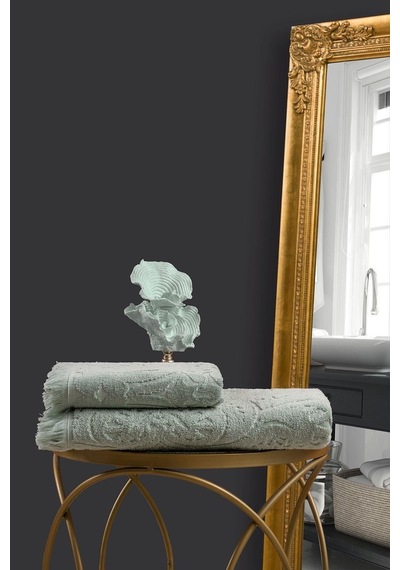 Varol Jacquard %100 Pamuk Banyo Havlusu 90x150cm Mint-90x150cm Mint