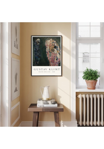 Gustav Klimt Ölüm Ve Yaşam Sanat Posteri Art Nouveau Baskı