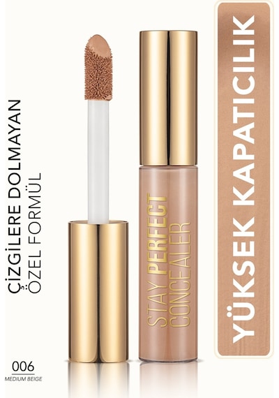 Flormar Doğal Bitişli Kapatıcı (soğuk Alt Ton) - Stay Perfect Concealer - 006 Medium Beige - 8682536037167 Flormar Doğal Bitişli Kapatıcı (soğuk Alt Ton) - Stay Perfect Concealer - 006 Medium Beige - 8682536037167