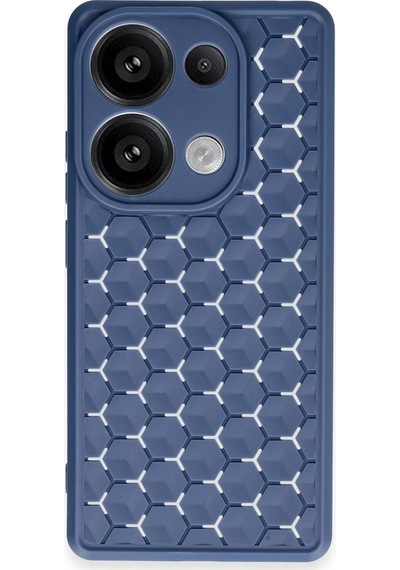 Newface - 466 - Xiaomi Redmi Note 13 Pro 4g Kılıf Petek Silikon Kapak - Csmo-tex - - Lacivert